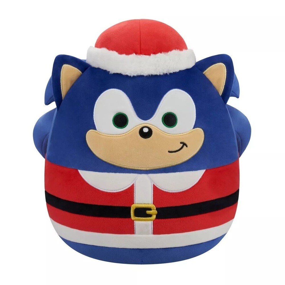 Squishmallows Christmas Sonic the Hedgehog in Santa Suit 12 Inch SEGA New